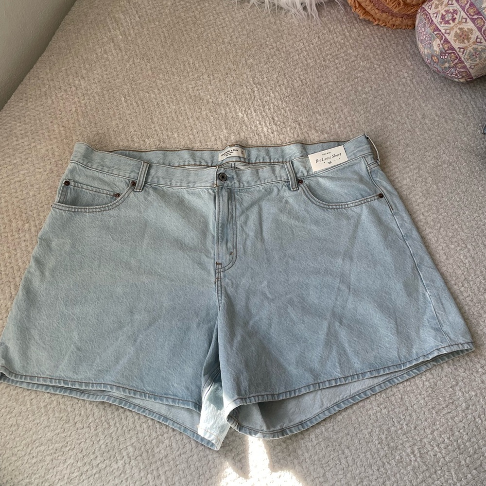Abercrombie & Fitch Sky Blue Denim Shorts